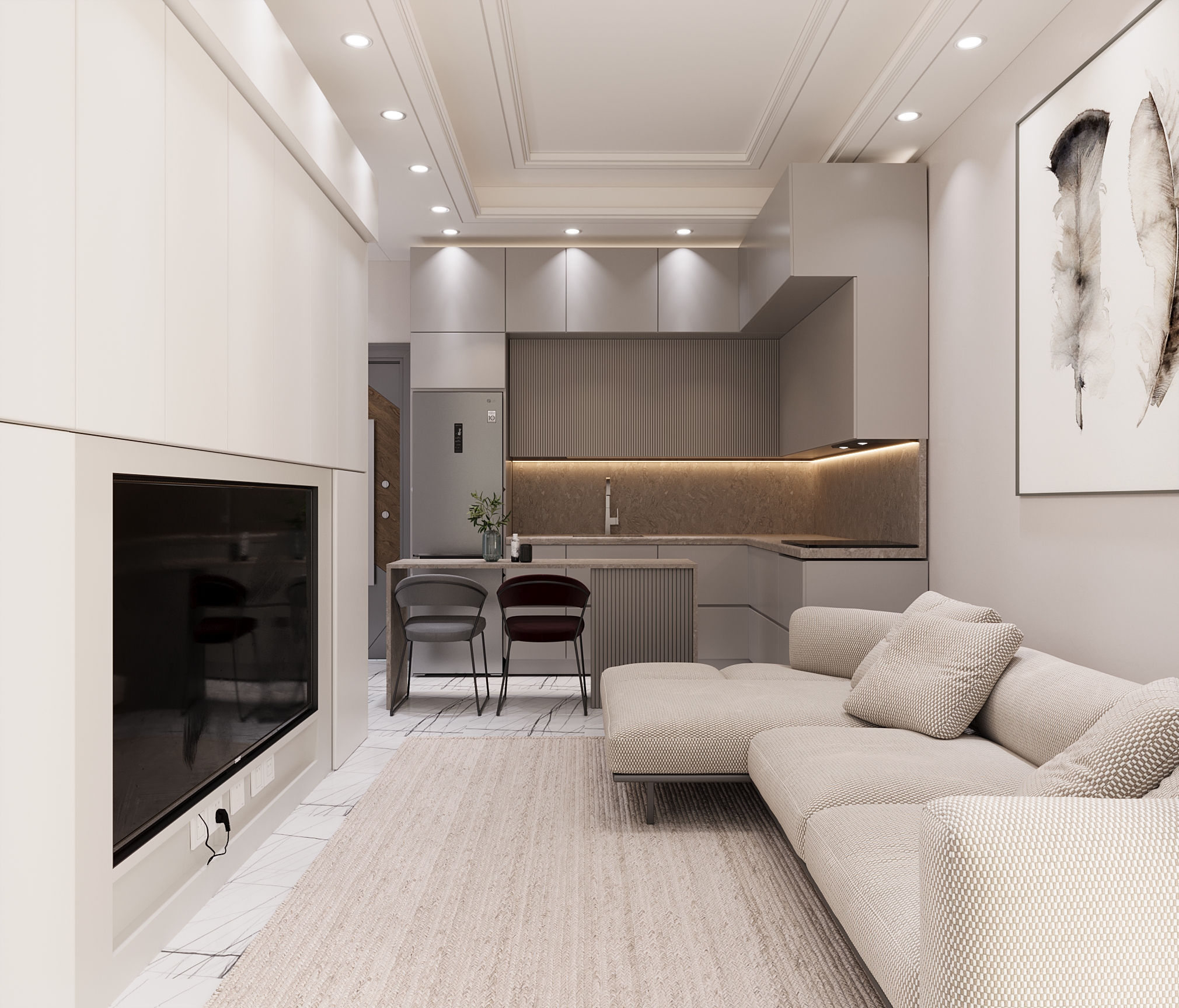 Квартира 2 комнаты 60 м² Elvanli, Турция